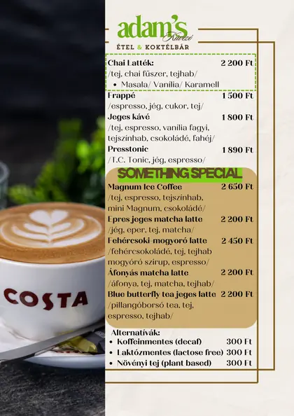 Special kávék