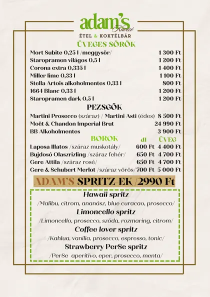 Sörök, borok és spritzek